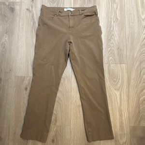 MM Lafleur Better Than Denim Straight Crop Jeans Tan Womens Sz 12 Classic